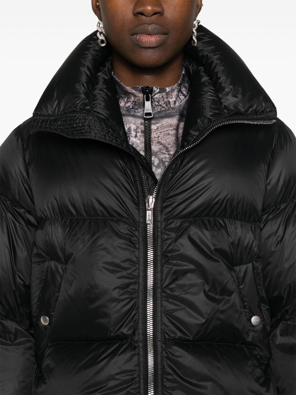 Shop Rick Owens Turtle Padded Jacket In Black