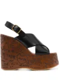 Chloé Maxime 130mm wedge sandals - Black