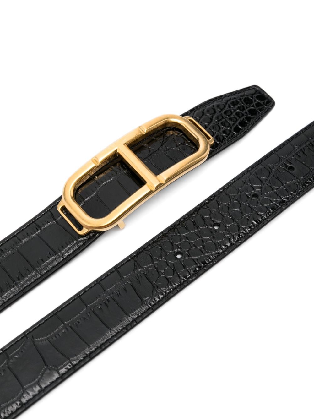 TOM FORD Stadium buckle belt - Zwart