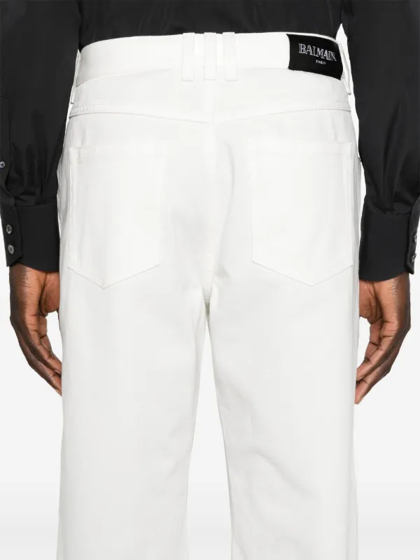 Balmain ミッドライズ ストレートジーンズ | ホワイト | FARFETCH JP