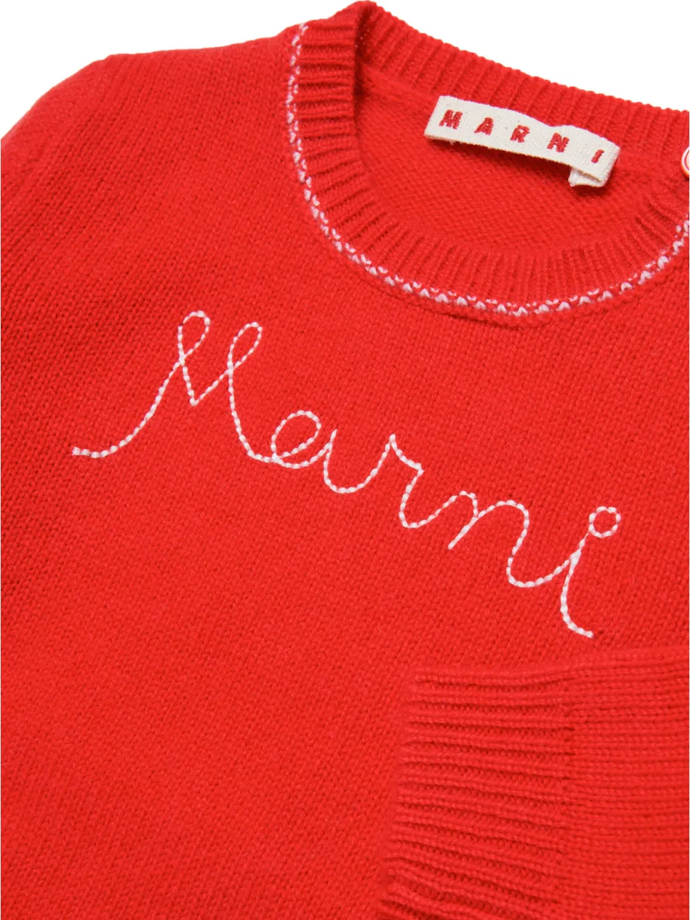 Marni Kids Trui met geborduurd logo Rood