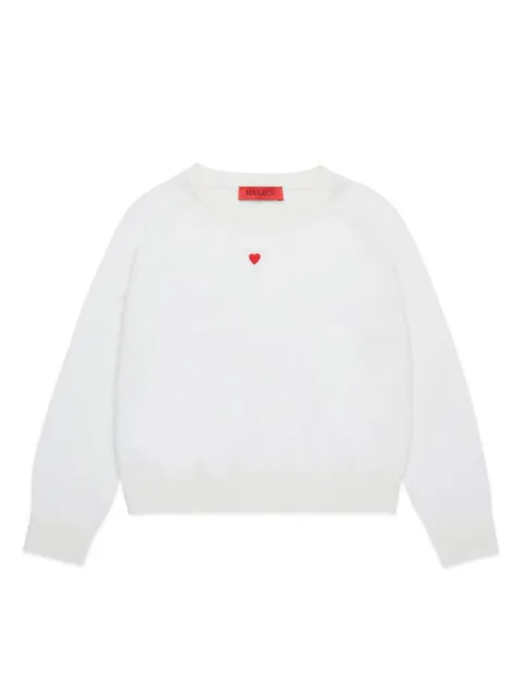 MAX&Co. Kids heart-motif wool sweatshirt