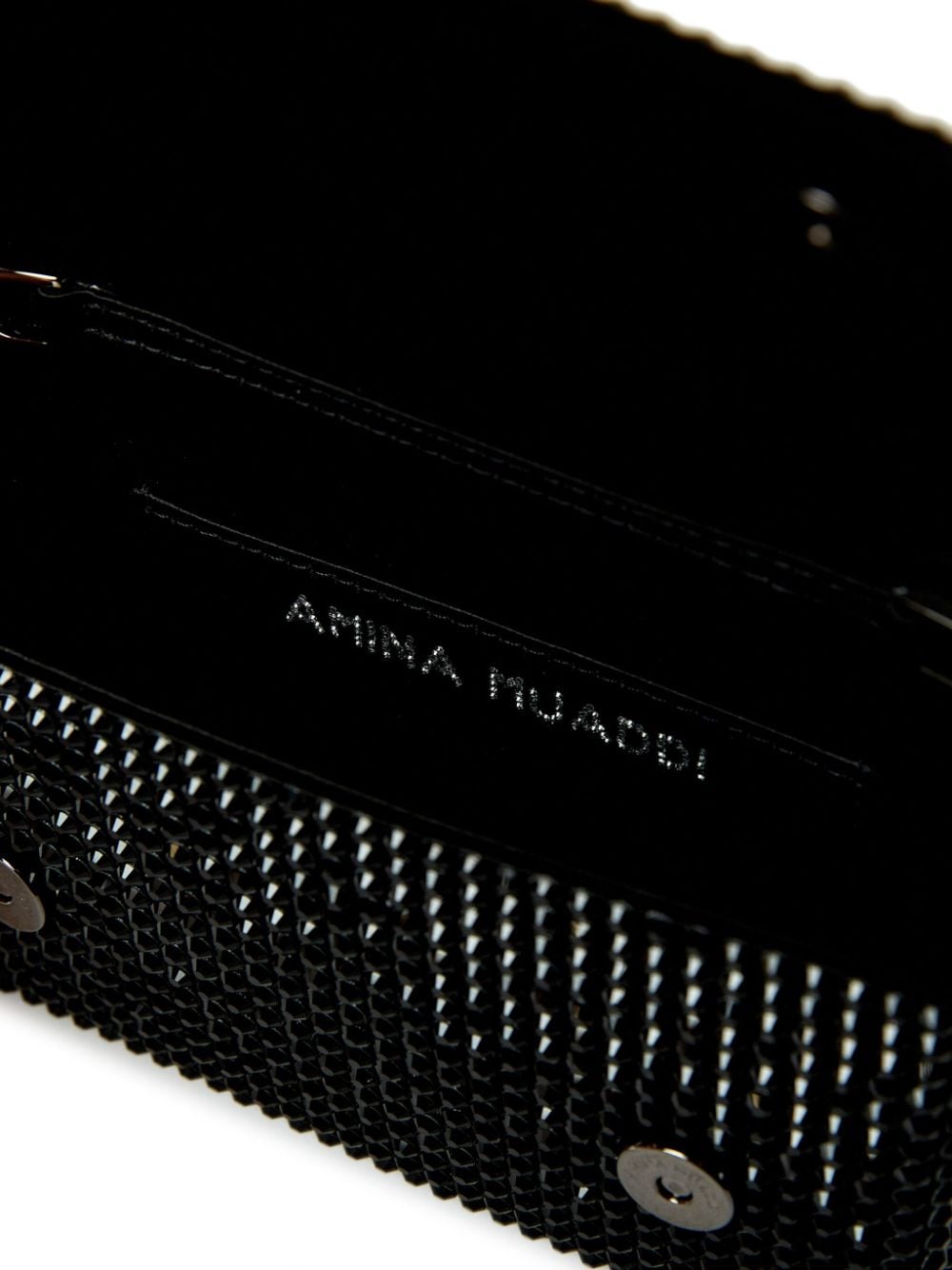 Shop Amina Muaddi Superamini Paloma Crystal-embellished Clutch Bag In Schwarz