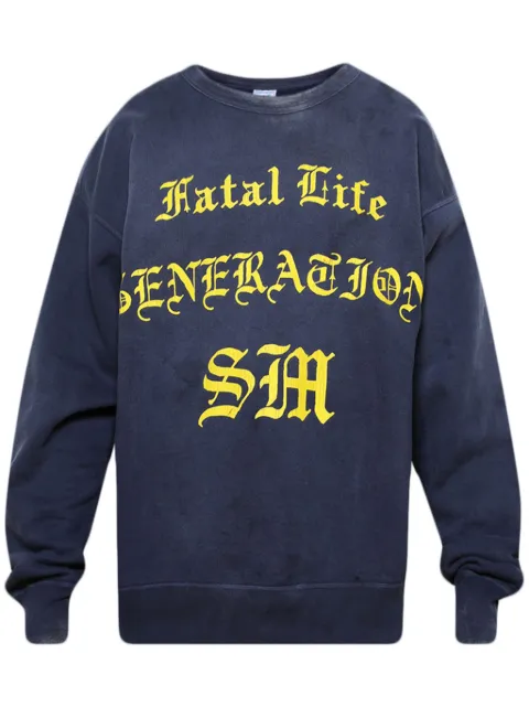 SAINT MXXXXXX Fatal Life crew-neck cotton sweatshirt 