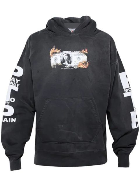 SAINT MXXXXXX Money drop-shoulder cotton hoodie 