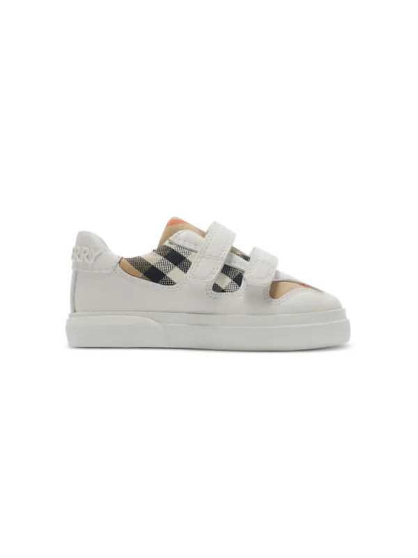 Burberry Kids check pattern Trainers White FARFETCH ZA