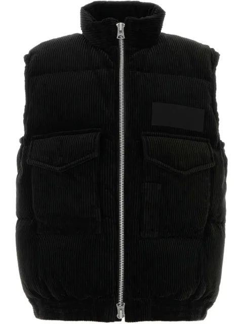 sacai gilet matelassé en velours côtelé