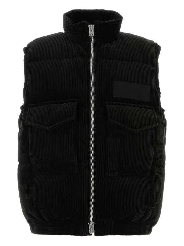 Sacai コーデュロイ パデッドベスト | ブラック | FARFETCH JP
