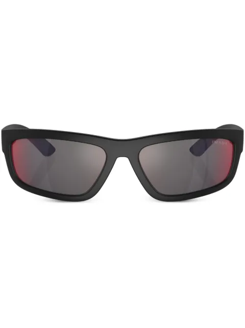 Prada Linea Rossa printed rectangle-frame sunglasses