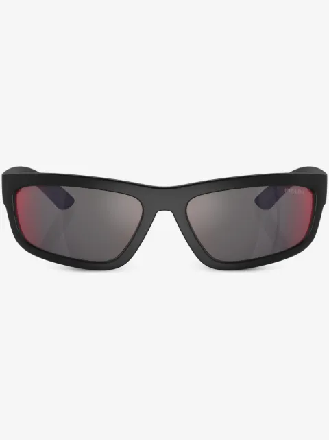 Prada Linea Rossa printed rectangle-frame sunglasses