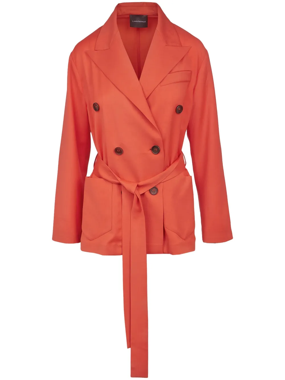 Lorena Antoniazzi Double breasted Wool Blazer In Red ModeSens
