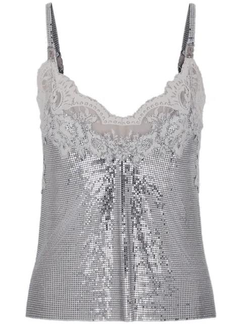 Rabanne Haut glowing-finish tank top