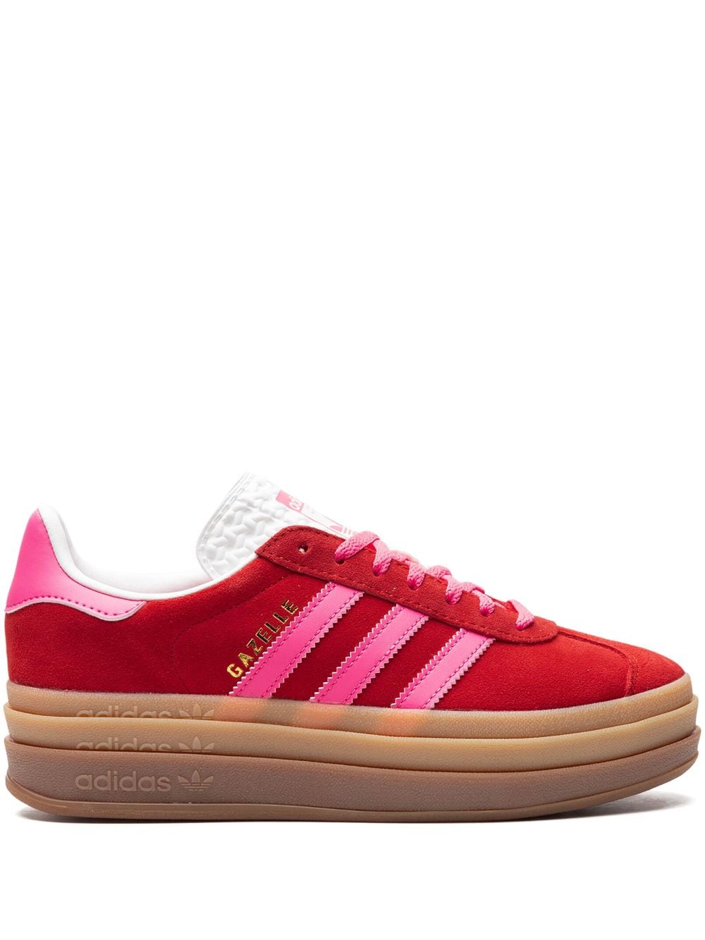 Shop Adidas Originals Gazelle Bold Leather Sneakers In Red