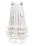 Tulleen Violeta ruffled tulle-overlay dress - White