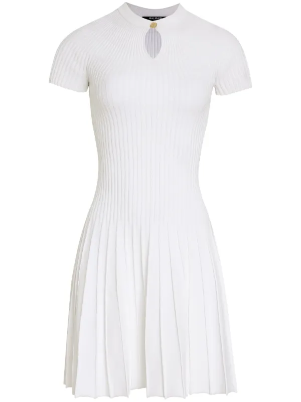 ワンピース BALMAIN Women Mid Skirts DF1RJ155KF24 P BALMA 0FA WHITE 23805510_55226144_600.jpg