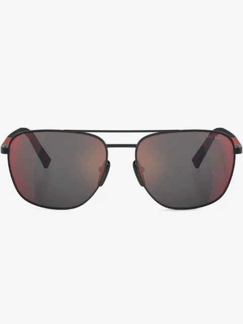 Prada Linea Rossa lunettes de soleil à monture pilote