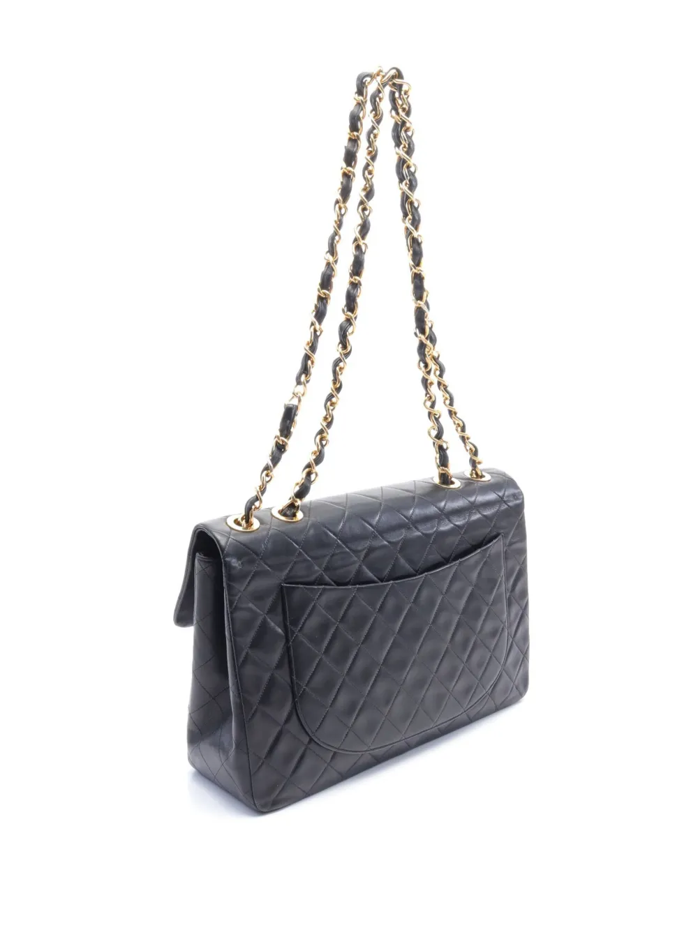 CHANEL Pre-Owned 1991-1994 large Double Flap shoulder bag - Zwart