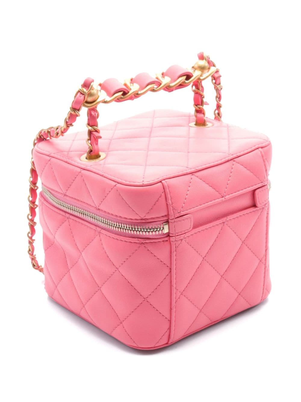CHANEL Pre-Owned 2021 CC plaque two-way vanity shoulder bag - Roze