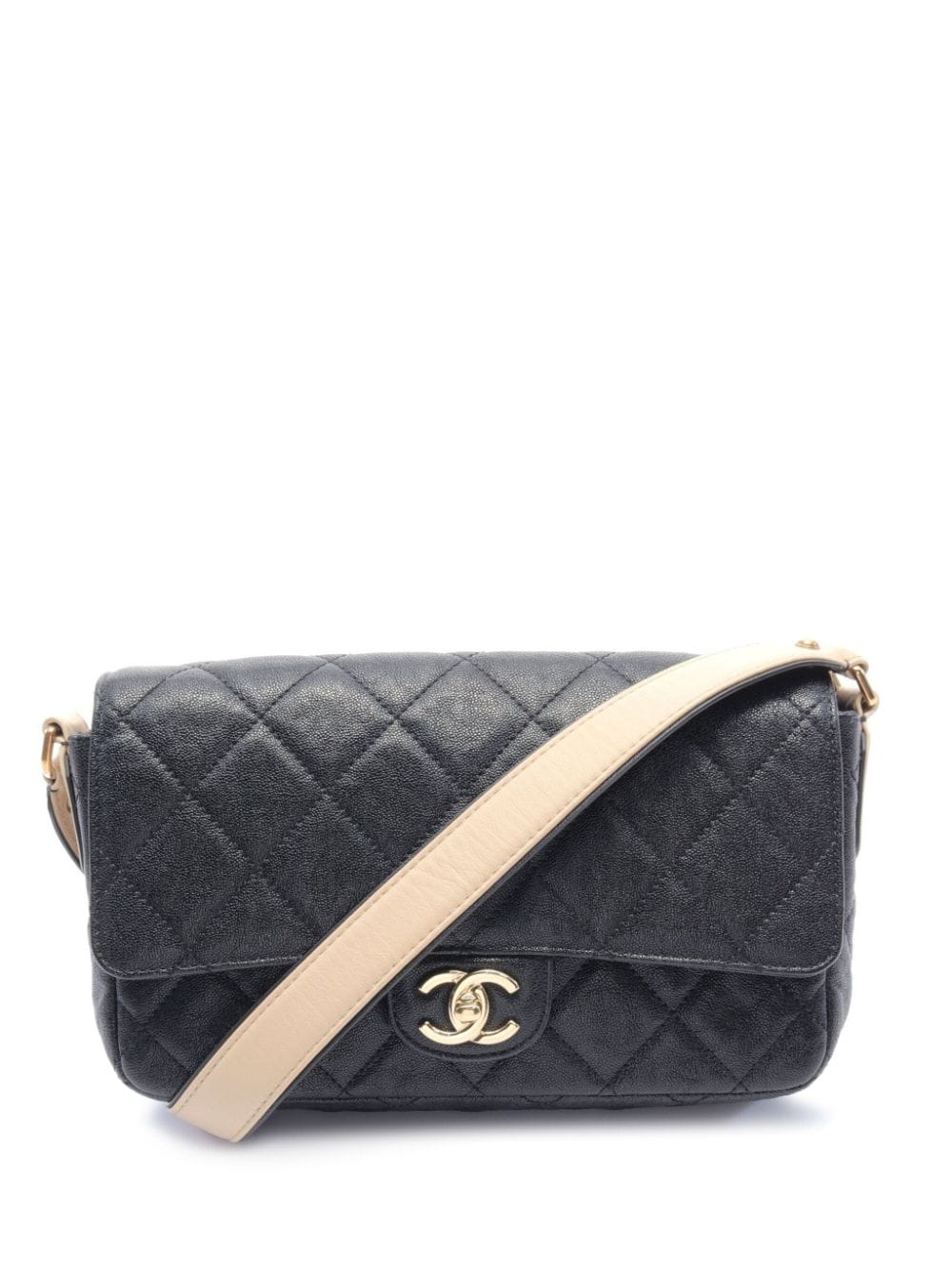 Pre-owned Chanel 2021-2022 Classic Flap Crossbody Bag In Black