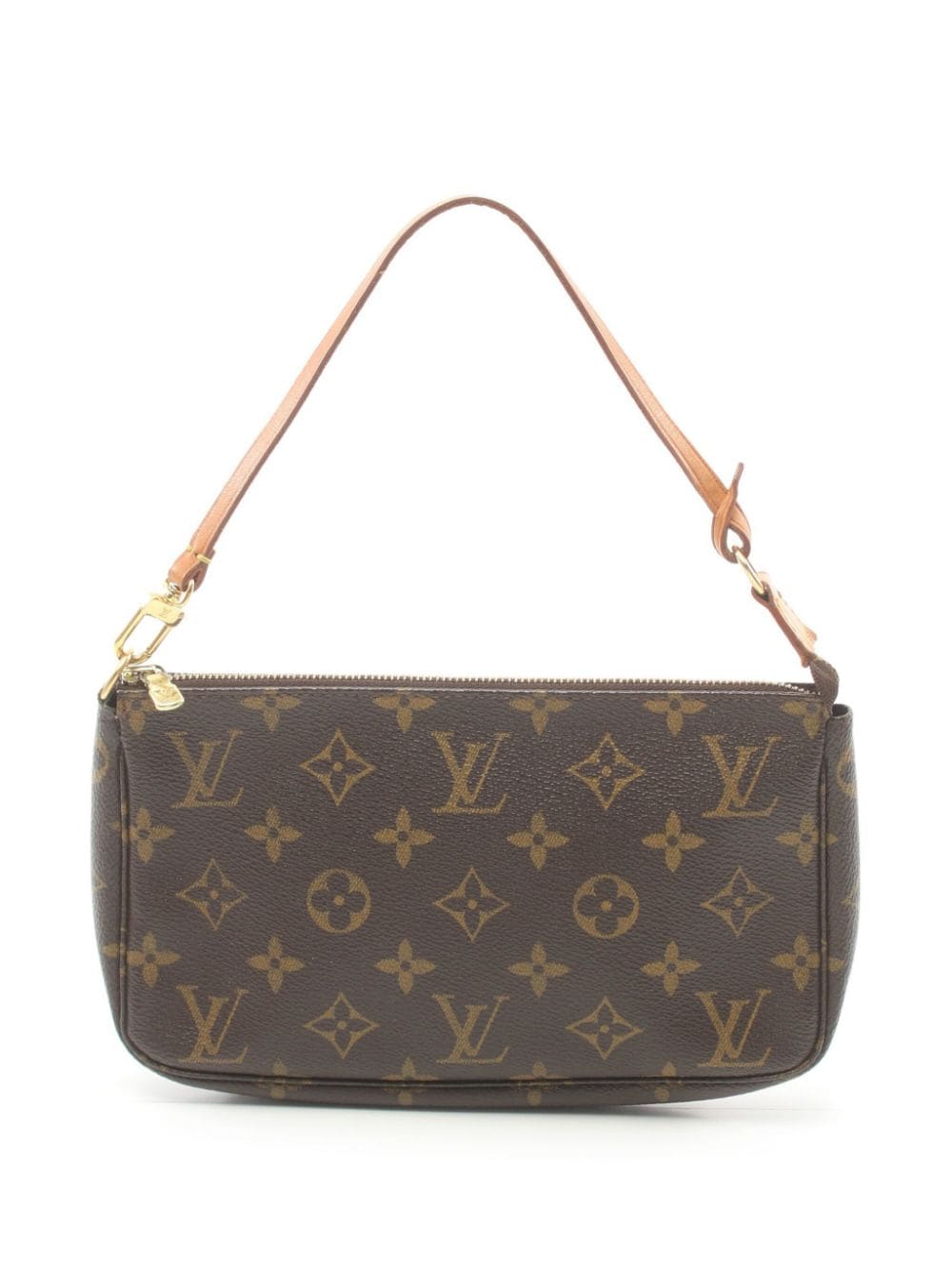Pre-owned Louis Vuitton 2002 Pochette Accessoires Clutch Bag In Brown