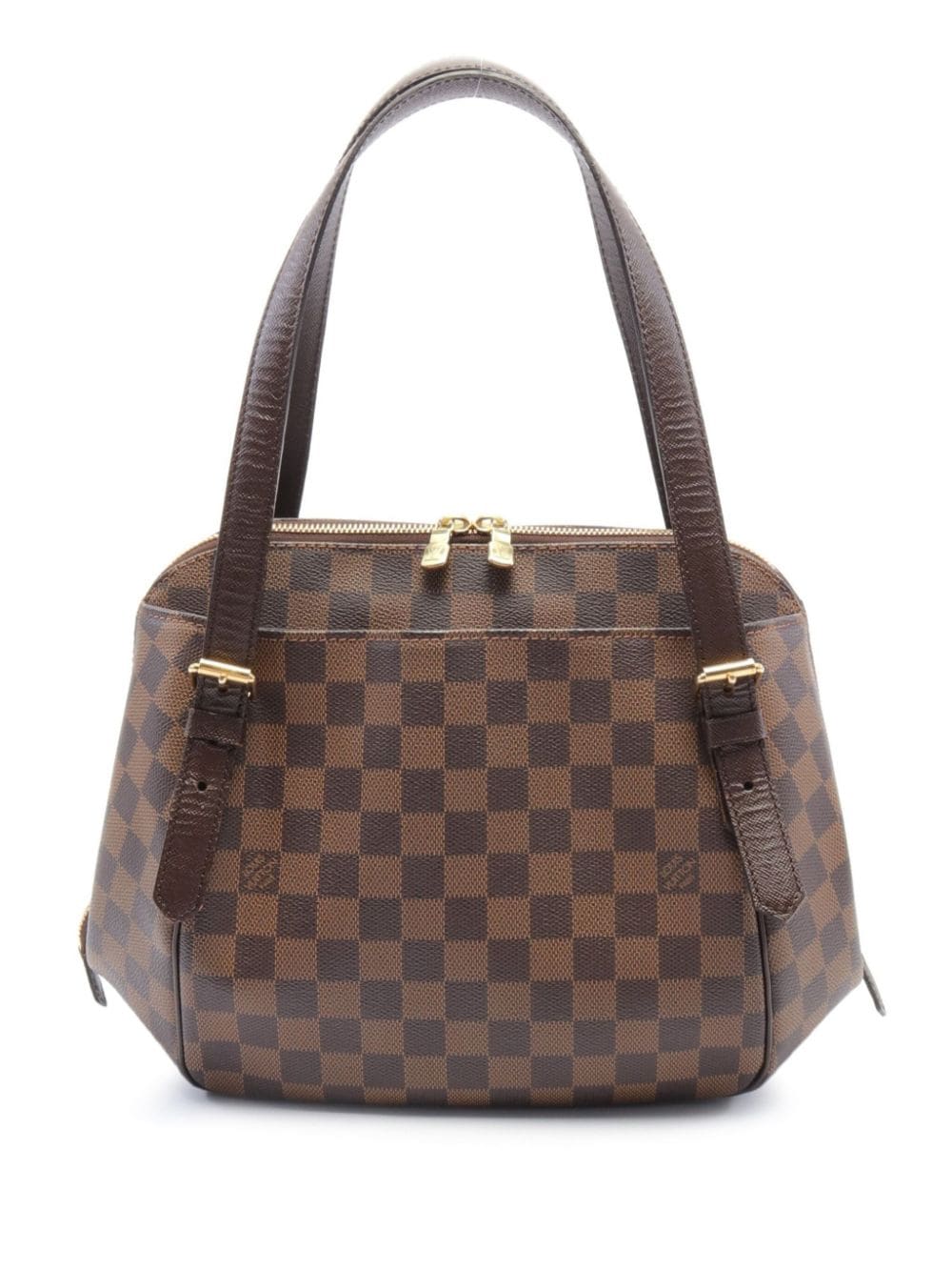 Pre-owned Louis Vuitton 2008 Belem Mm Shoulder Bag In Brown