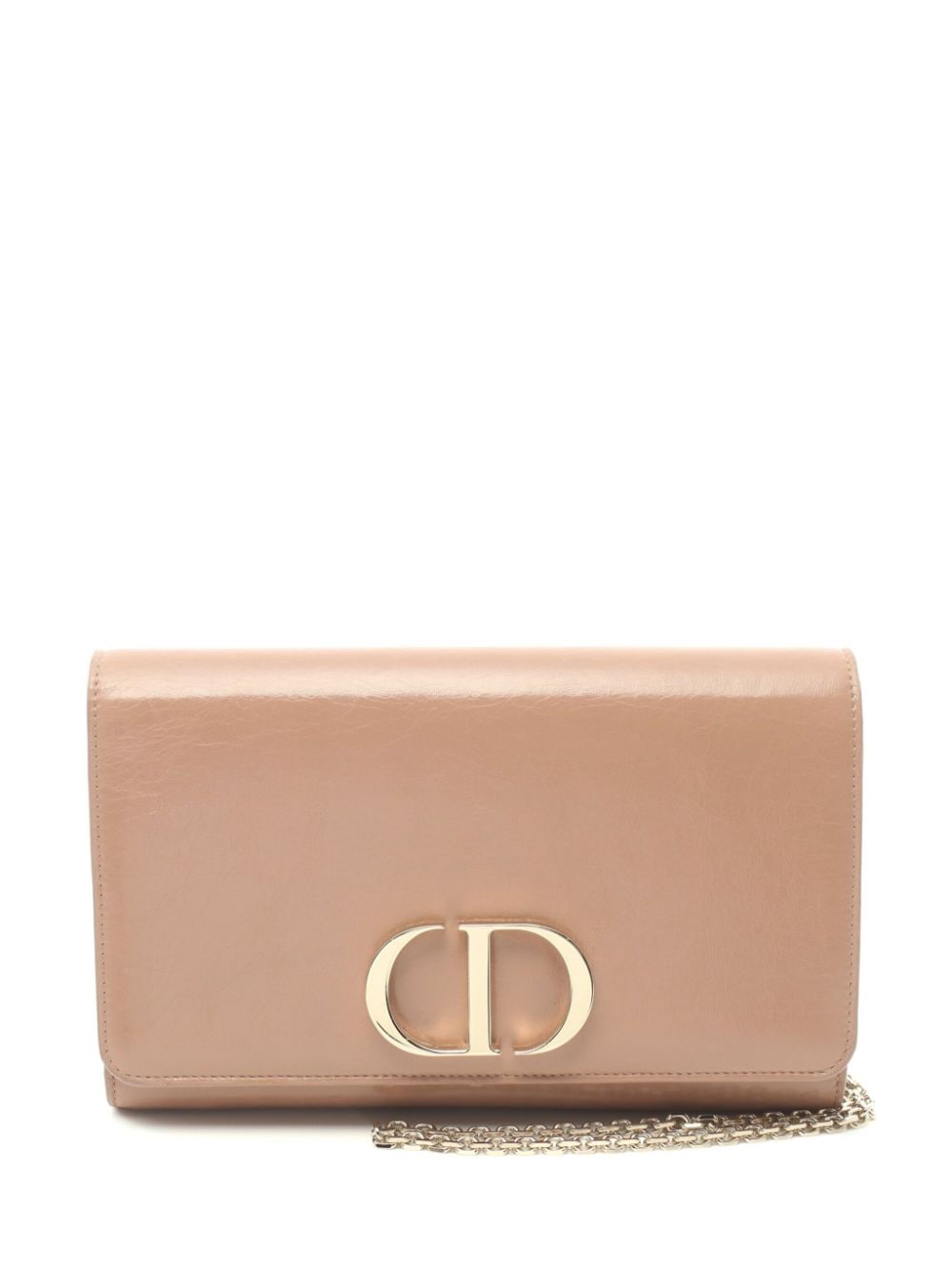 Pre-owned Dior 30 Montaigne Chain Wallet In Pink