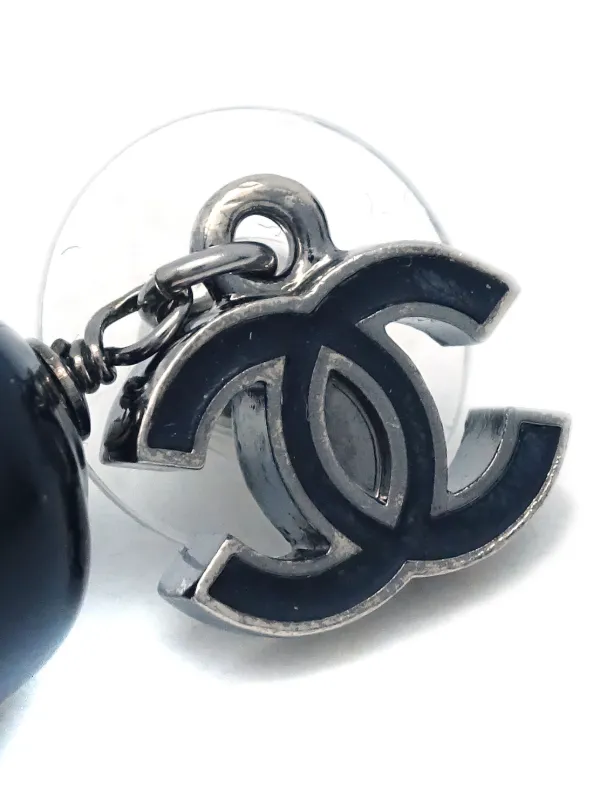 CHANEL Pre-Owned 2010 ダングル ピアス | ブラック | FARFETCH JP