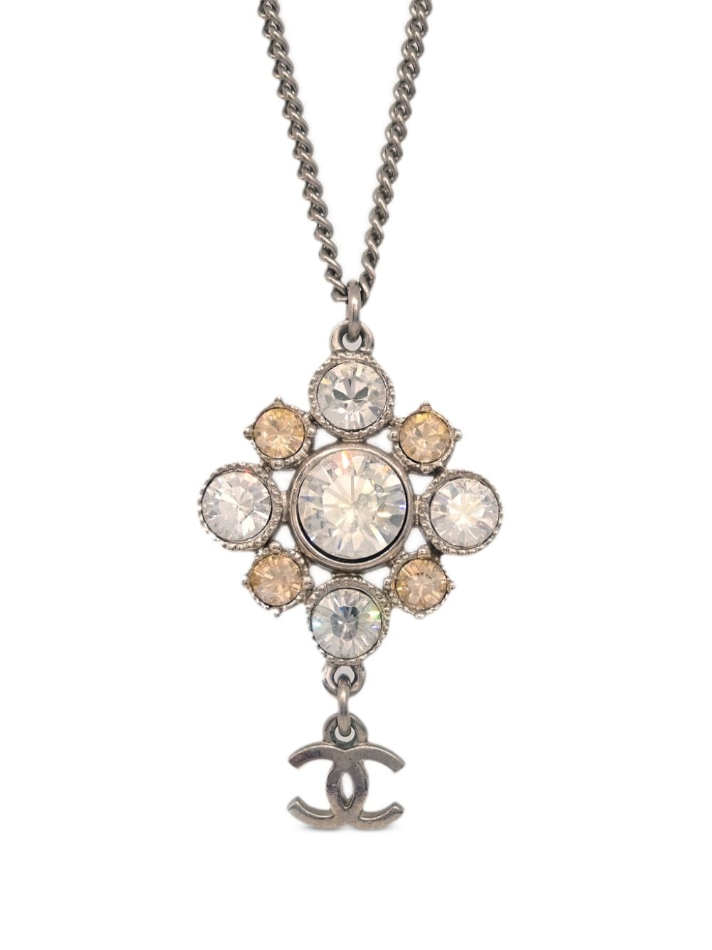 2010 rhistone-embellished CC pendants necklace