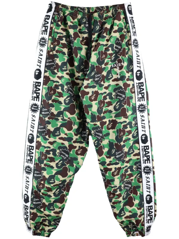 SAINT MXXXXXX skull-print Cotton Track Pants | Black | FARFETCH