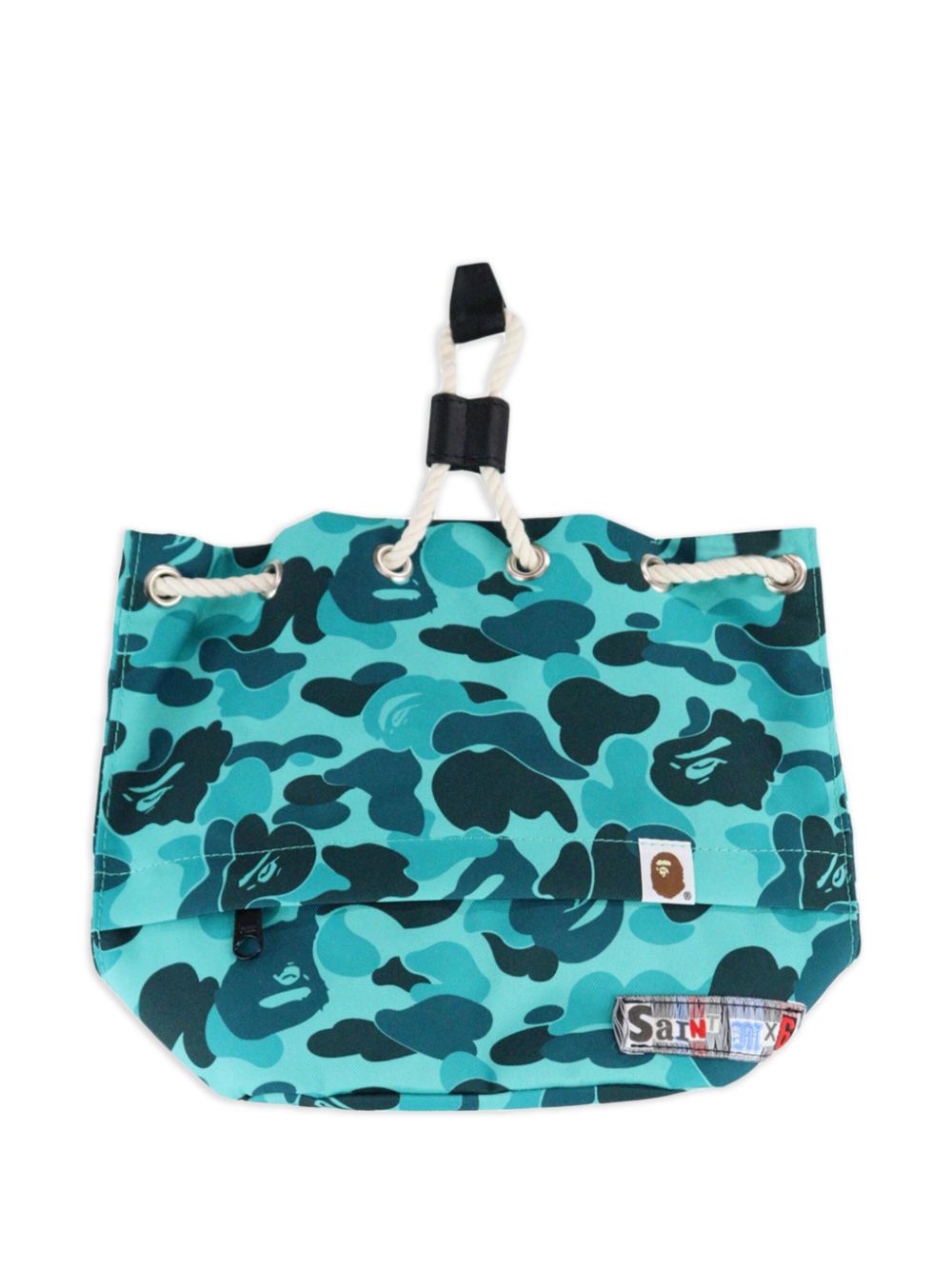 SAINT MXXXXXX x BAPE camouflage-print bucket bag - Blue