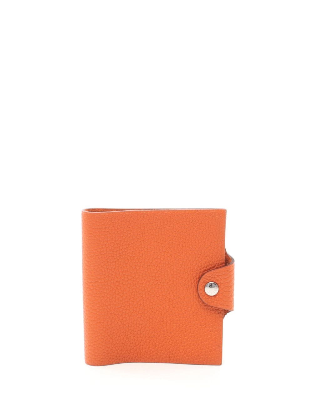 Pre-owned Hermes 2006 Ulysse Leather Notebook Cover In Orange