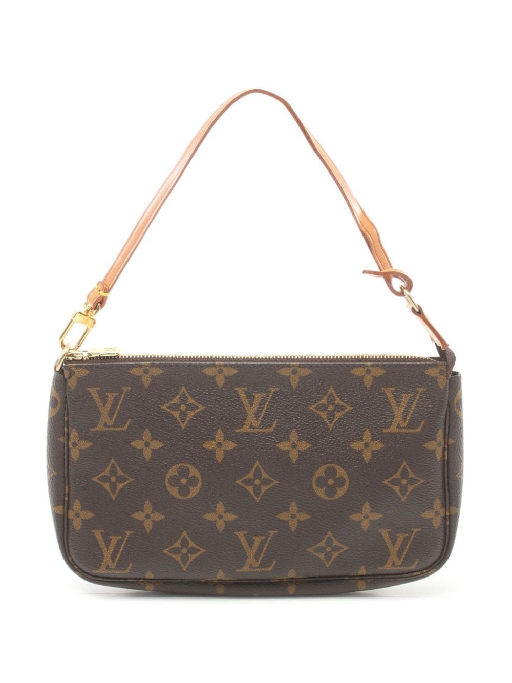 Pre-owned Louis Vuitton 2000 Pochette Accessoires Clutch Bag In Brown