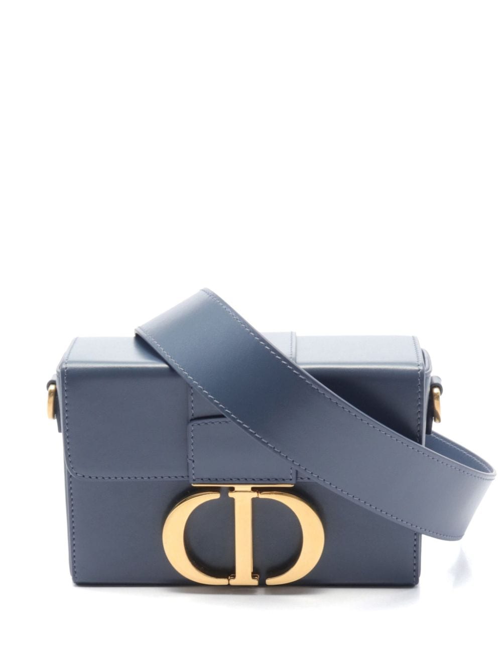 Pre-owned Dior 2020s Micro 30 Montaigne Shoulder Bag In Blue