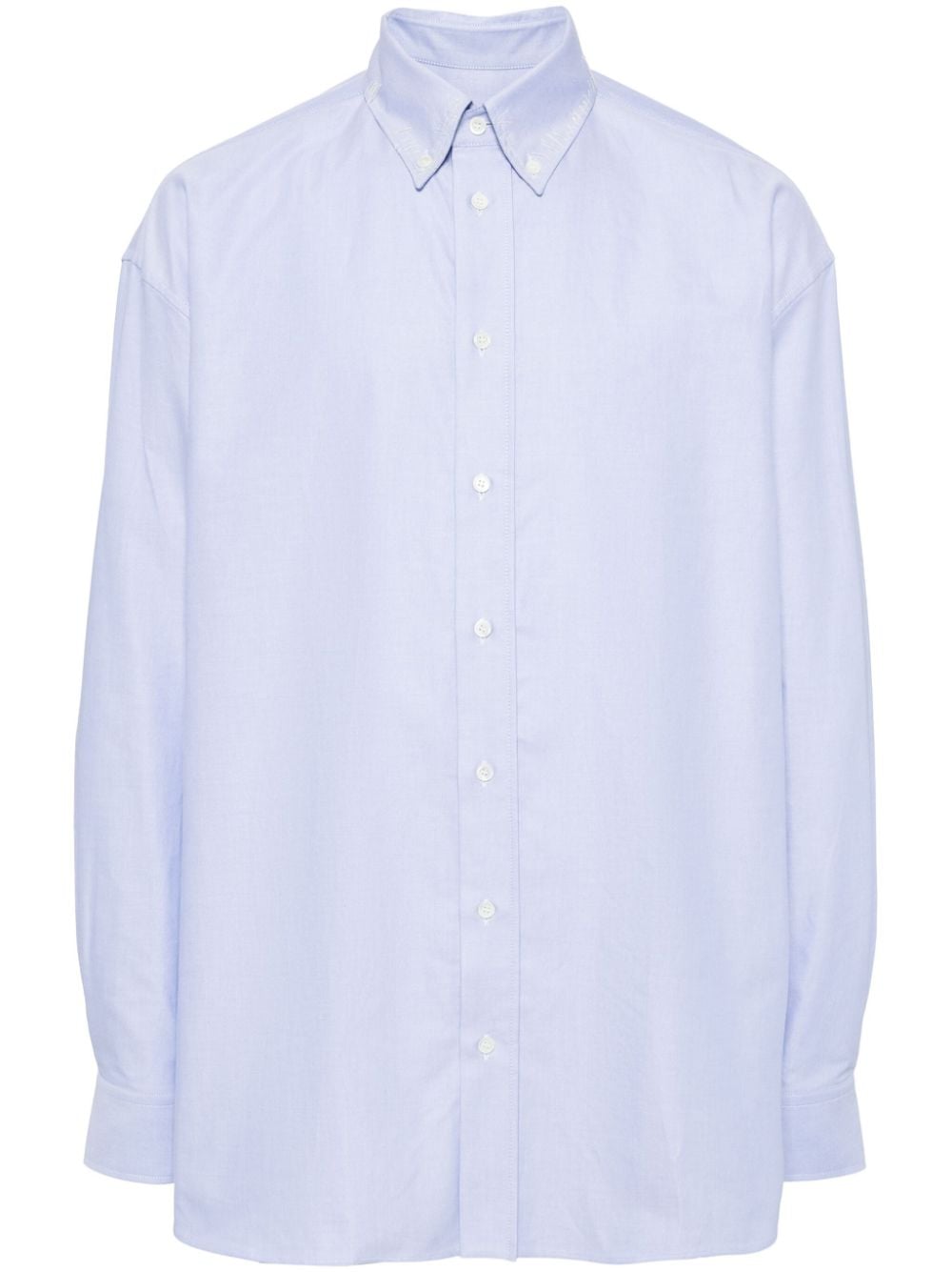 Marni Long-sleeve Cotton Shirt In Blue