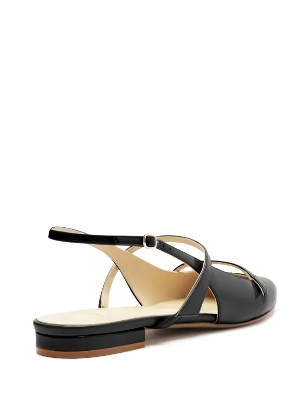 Alexandre Birman Tita Slingback Flat Pumps | Black | FARFETCH