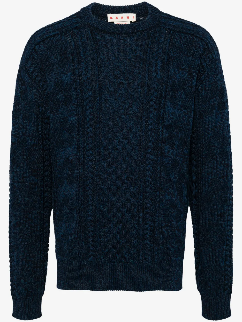 Marni cable-knit cotton jumper | Blue | Image 1