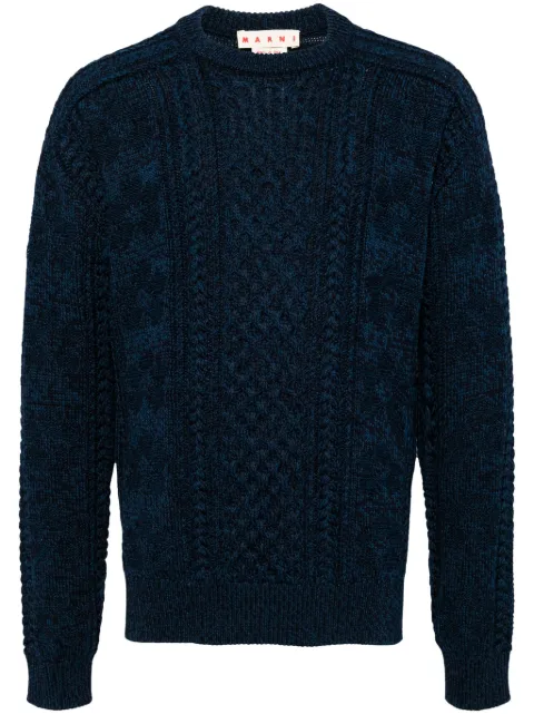 Marni cable-knit cotton jumper