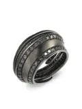 LILY GABRIELLA 18kt black gold Spira diamond ring