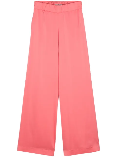 D.Exterior satin wide trousers 