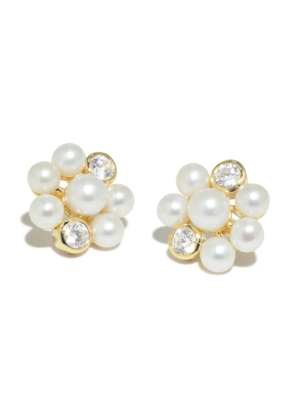 Completedworks 18kt gold-plated Lightdrops pearl and zirconia earrings | Image 2