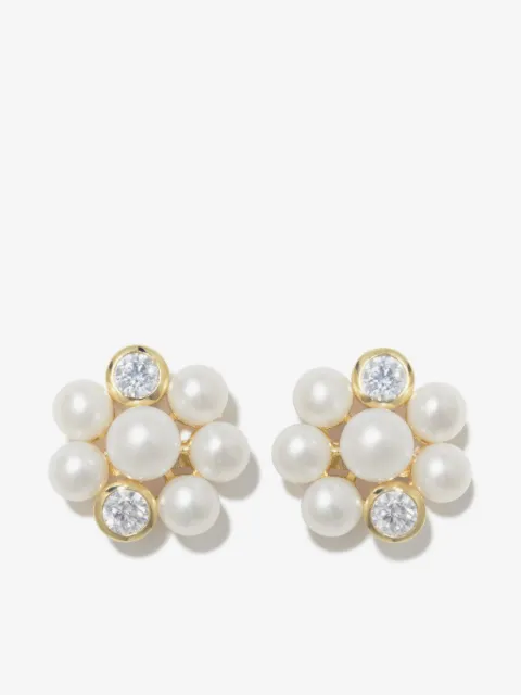 Completedworks 18kt gold-plated Lightdrops pearl and zirconia earrings