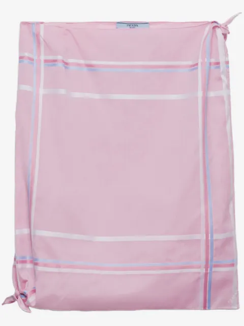 Prada checked cotton mini skirt