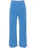 Le Tricot Perugia elasticated-waistband cropped trousers - Blue