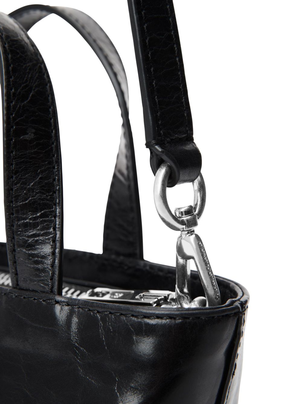 Alexander Wang mini Punch logo-embossed leather tote bag Women