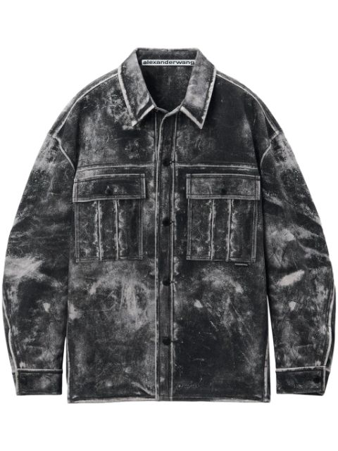 Alexander Wang trompe l'oeil leather jacket Men