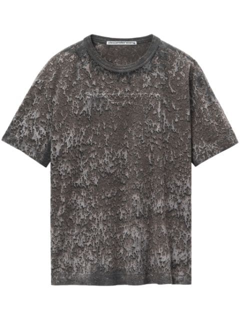 Alexander Wang embossed-logo paint-splatter T-shirt Women