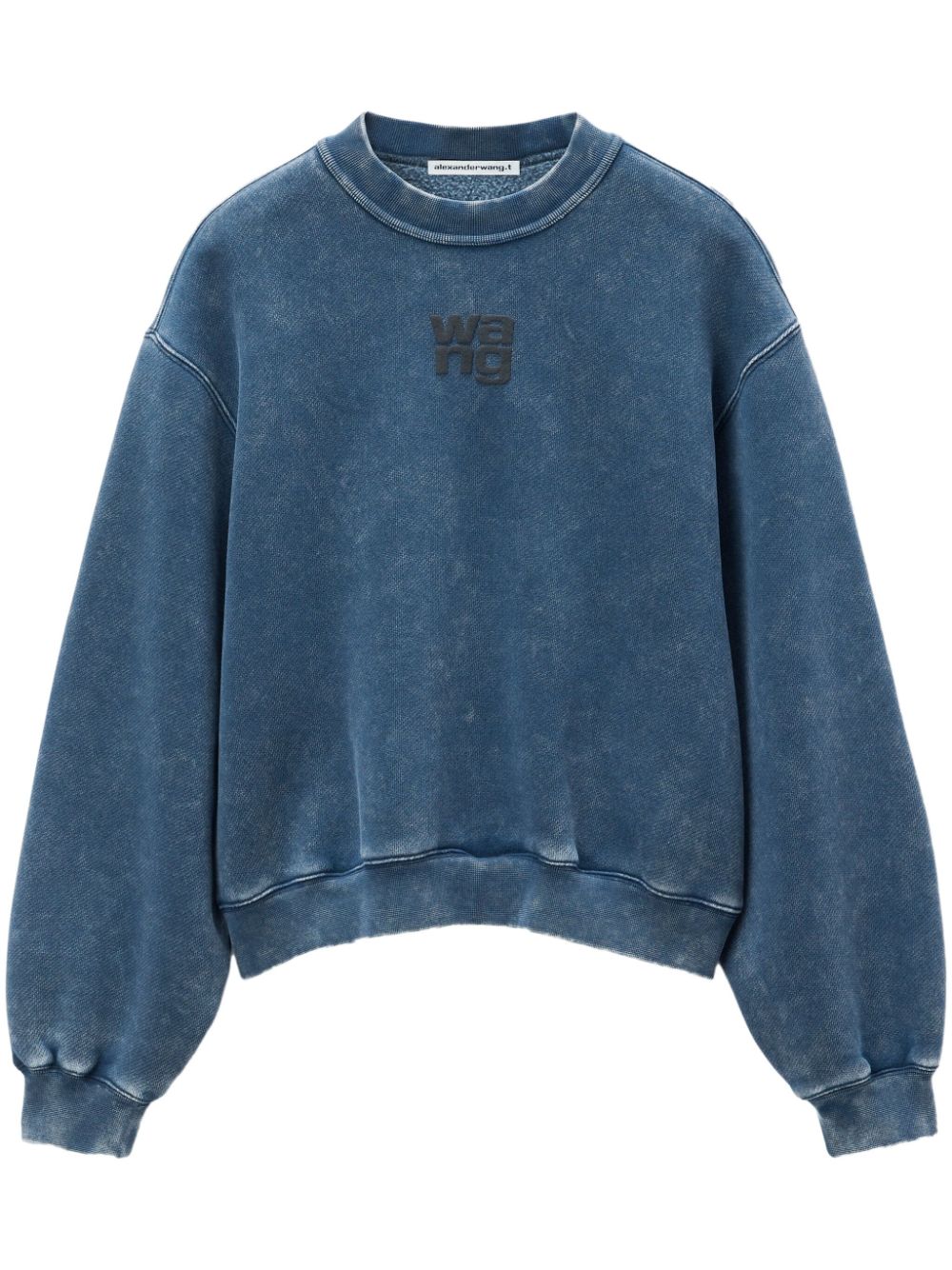 Alexander Wang Puff Logo-appliqué Sweatshirt In Blue