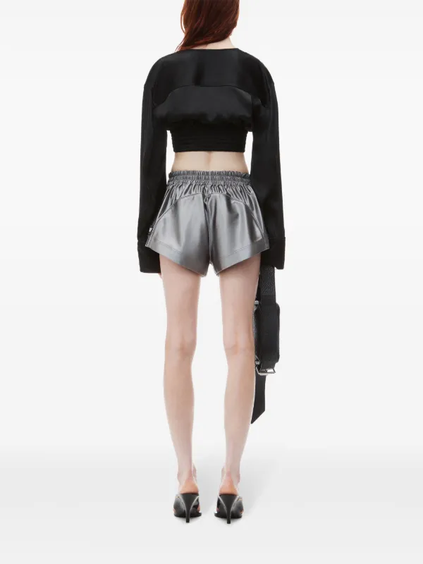 Alexander Wang クロップド ブラウス | ブラック | FARFETCH JP