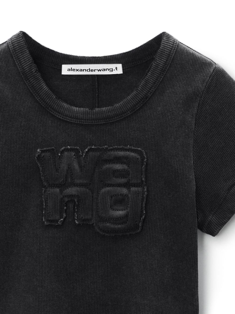 Cheap Alexander Wang logo-applique cropped T-shirt Women