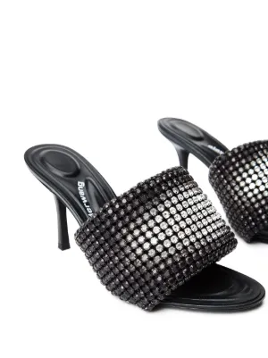ALEXANDER WANG Float レザープラットフォームサンダル 装飾付き Alexander Wang ウィメンズ サンダル通販 - FARFETCH
